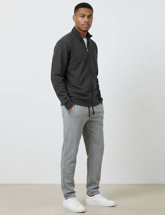 Sweat enti&egrave;rement zipp&eacute; uni (anthracite chin&eacute;)