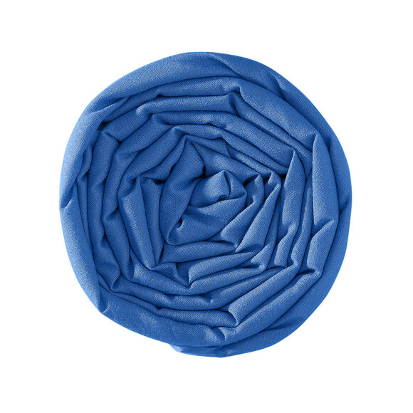 Effen hoeslaken van jersey met rand van 26 cm (oceaanblauw)