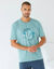 T-shirt pyjama motif devant manches courtes  (aqua)