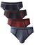 Gesloten slip met contrasterende naden, hoge taille - set van 4 (jeansblauw + bordeaux)