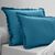 Linge de lit uni - percale de coton 72 fils/cm&sup2; (bleu paon)