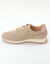 Sneakers van spaltleer (taupe)