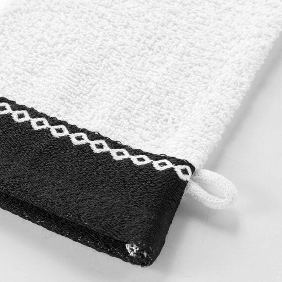 Éponge unie 450 g/m² liteau jacquard confort moelleux (blanc)