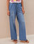 Jean large taille &eacute;lastiqu&eacute;e, denim l&eacute;ger (bleached)