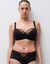 Soutien-gorge forme emboîtante dentelle Floral touch - avec armatures (noir)