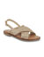 Platte sandalen in gevlochten leer, Doa (goudkleurig)