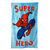 Kinderbadlaken Spiderman®, katoenen badstof en velours - 320 g/m2 (blauw)