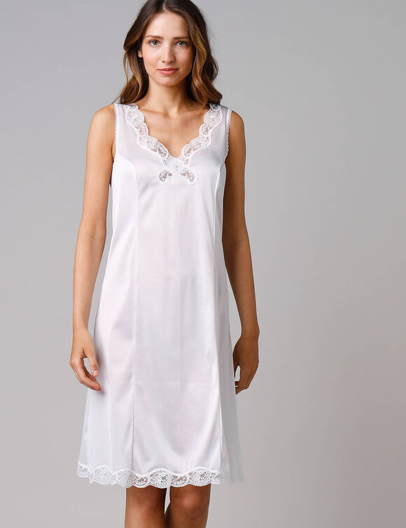 Fond de robe antistatique (blanc)