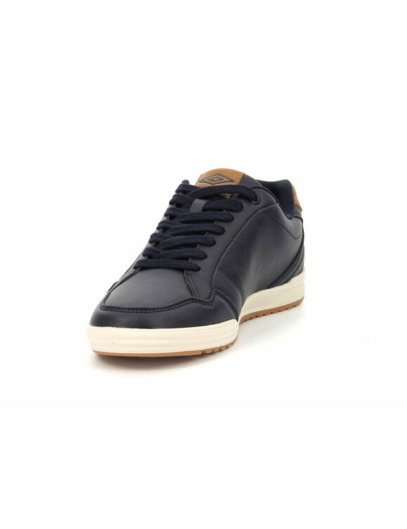 Baskets homme biais contrast&eacute;s Arlo (marine / caramel)