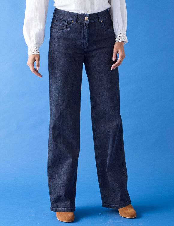 Stretchjeans met ruim model, kleine lengte (raw)