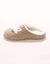 Fleece-pantoffels met geborduurde vossenkop (taupe)