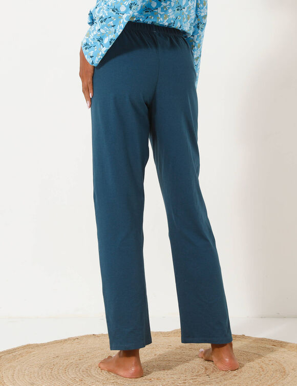 Pantalon de pyjama imprim&eacute; plac&eacute; (bleu fonc&eacute;)