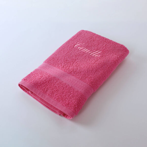Collection serviettes de bain personnalisables confort moelleux (fuchsia)
