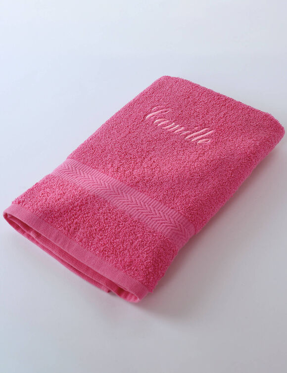 Collection serviettes de bain personnalisables confort moelleux (fuchsia)