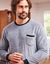 Pyjama pantalon bicolore maille polaire manches longues (gris)