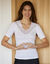 T-shirt coton et dentelle - lot de 2 (blanc)