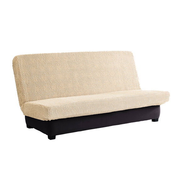 Housse clic-clac bi-extensible gaufrée (taupe)