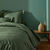 Linge de lit uni coton (eucalyptus)
