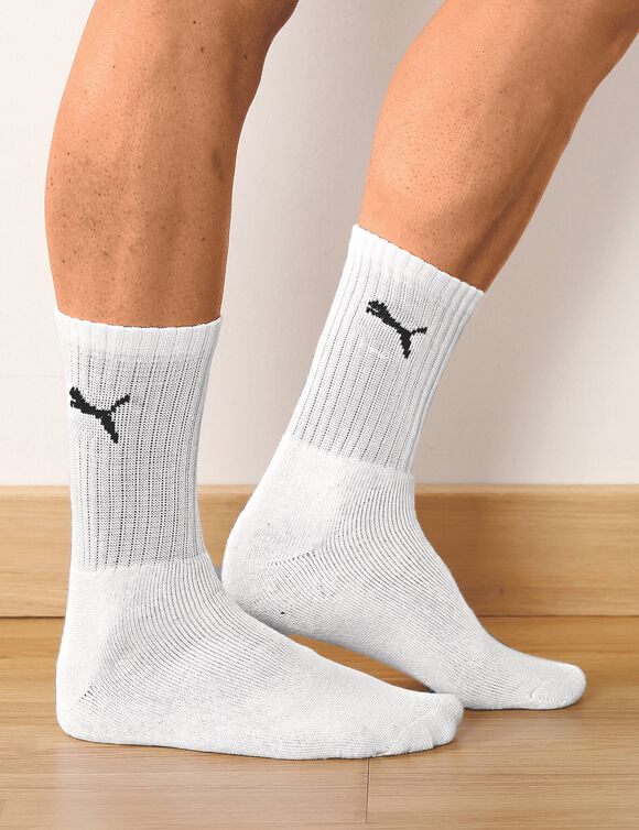 Mi-chaussettes Crew Puma&reg; - lot de 6 paires (blanc)