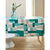 Tafellaken in toile cir&eacute;e met duo patchwork print (grijs / blauw)