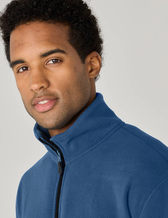 Veste polaire zipp&eacute;e (bleu)