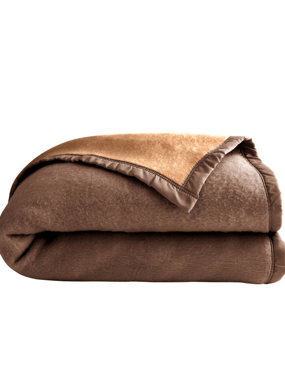 Tweekleurig deken (camel)