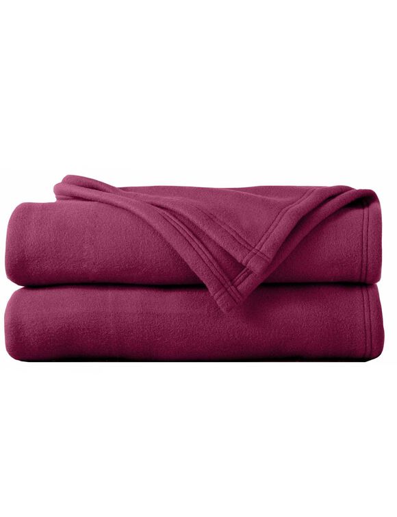 Deken in Thermotec&reg; fleece 450g/m2, luxe kwaliteit (pruim)
