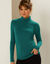 Sous-pull uni col roulé stretch (vert sapin)