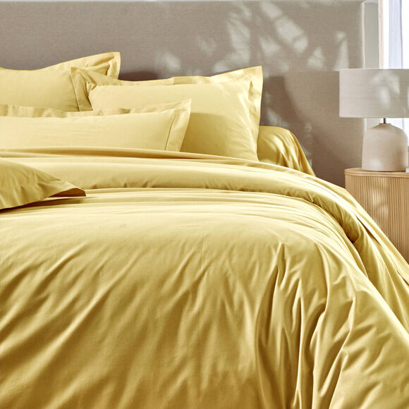 Linge de lit uni - coton bio** (miel)