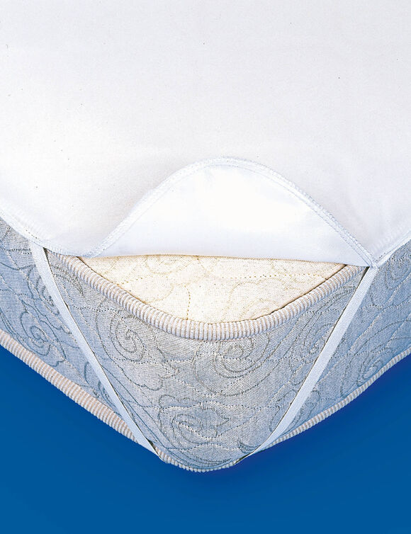 Protège matelas lavable 95° molleton plateau (blanc)