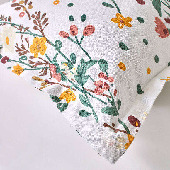 Coussin fleuri C&eacute;leste (wit / veelkleurig)