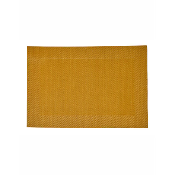 Lot de 4 sets de table - vinyle tressé (curry)