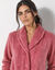 Fleece-kamerjas met sjaalkraag - Lengte 95 cm (roze)