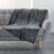 Fleece-plaid, voelt aan als pluche (antraciet)