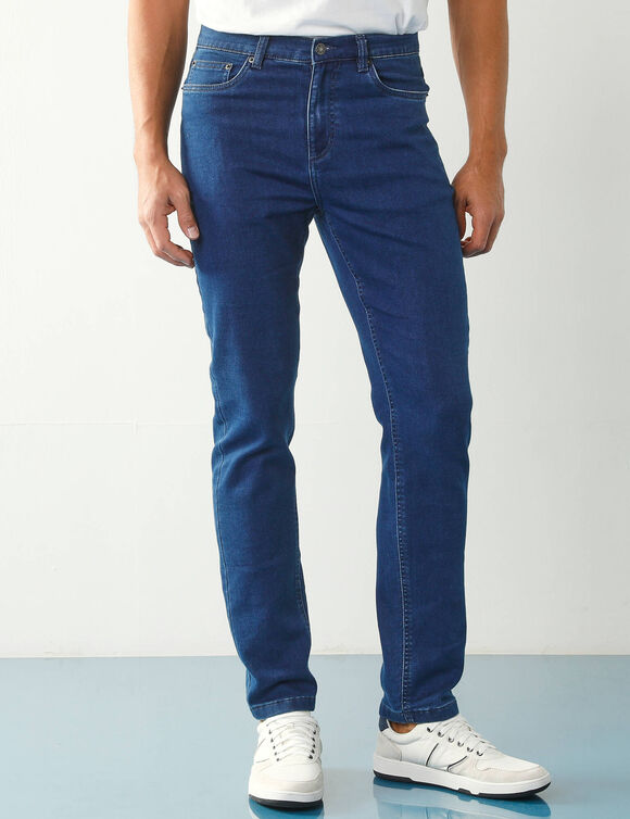 Pantalon effet jean denim l&eacute;ger ultra stretch - L28 (stone)