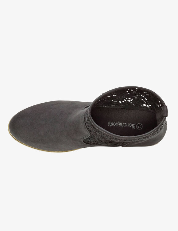 Boots met macramé (zwart)