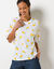 Los T-shirt, bedrukt met citroen, jersey (wit)