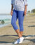 3/4-legging met knopen onderaan (blauw)
