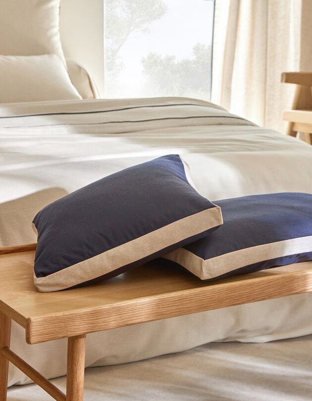 Housse de coussin, collection "Intemporelle" - lot de 2 (carbone)