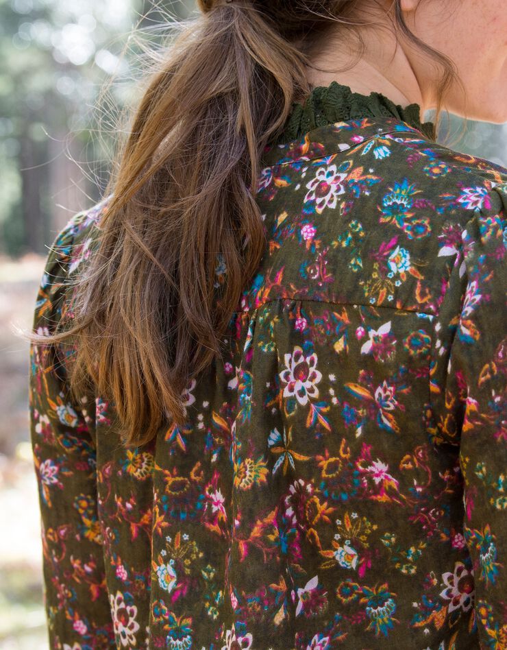 Blouse Michael Stars Fleurie - Col Boutonné - Taille S - Viscose - Neuf Avec Étiquettes