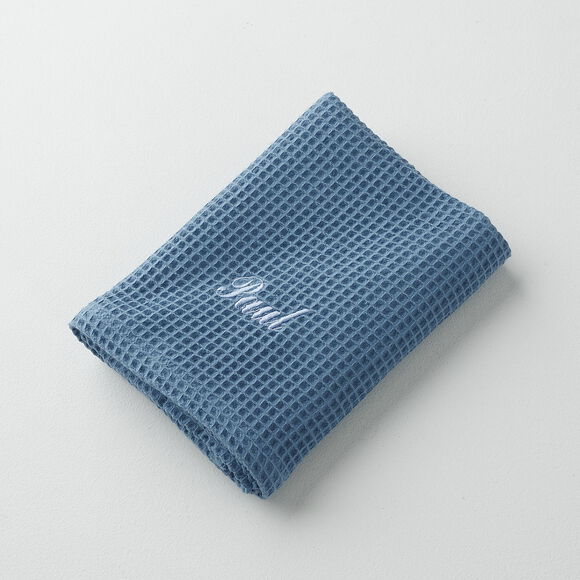 Serviette de bain nid d'abeille  Colombine®, personnalisable, 240 g/m2 (bleu)