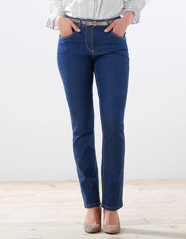 Modellerende jeans met 5 zakken (stone)