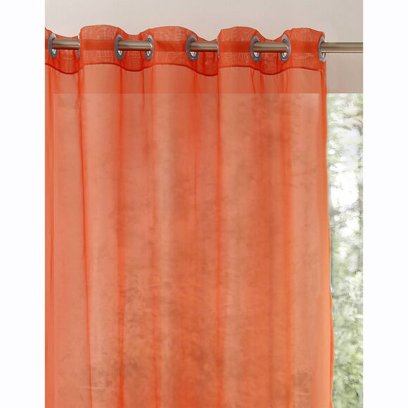 Panneau voile uni finition &oelig;illets (terracotta)