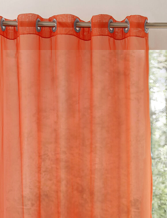 Panneau voile uni finition &oelig;illets (terracotta)