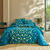 Linge de lit Pétillant coton  (bleu paon)