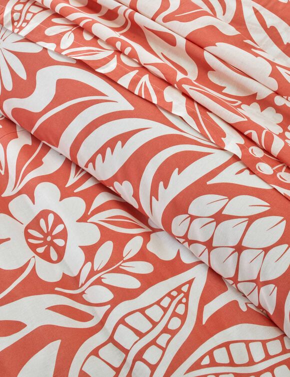 Bedlinnen Montego, in bedrukt katoen (pompoen)