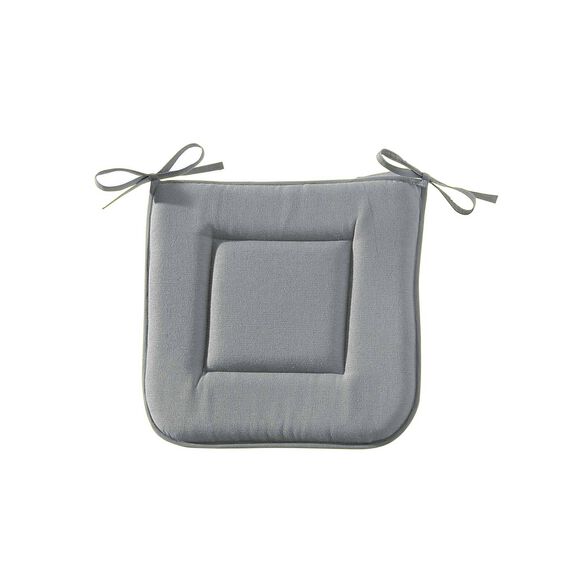 Galette de chaise carr&eacute;e (gris perle)