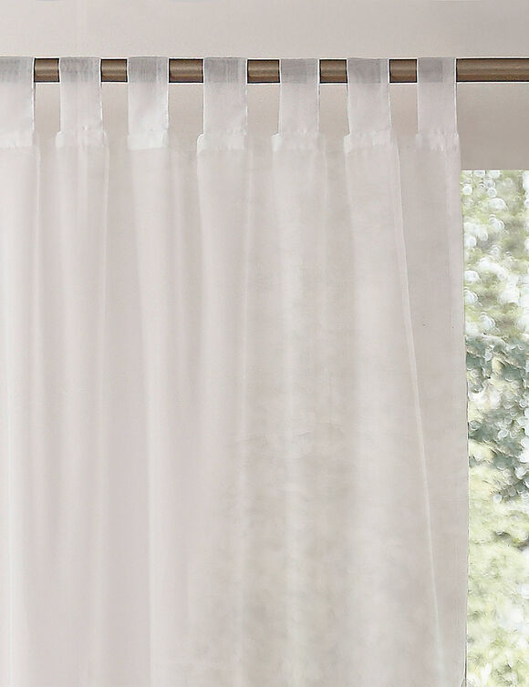 Panneau voile uni finition pattes (blanc)