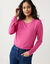 T-shirt uni col rond stretch (rose indien)