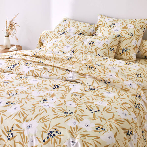 Bedlinnen Anna, in bedrukt katoen (beige)